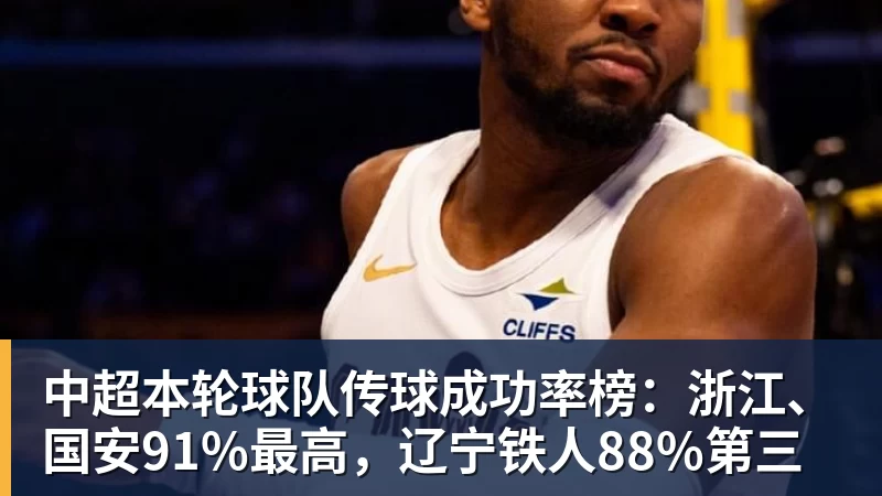PG电子中超本轮球队传球成功率榜：浙江、国安91%最高，辽宁铁人88%第三